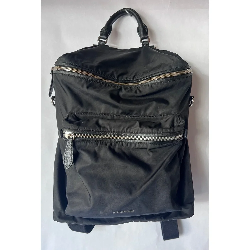 Burberry Black Nylon Convertible Backpack